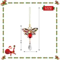 Festlicher Bienen-Anhänger mit roten Juwelen und klarem Glastropfen für Weihnachtsdekoration - Biene Taschenanhänger