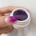 Professional deep purple gradient nail gel for ombre effects, shade N.12, non-wipe formula - No.12