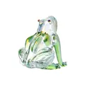 Colorful iridescent glass frog figurine, luxury crystal animal ornament for home decor - Grass Green Frog