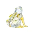 Handcrafted colorful crystal glass frog figurine for light luxury desktop home decor - Golden Yellow Frog