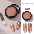 Champagne gold solid mirror powder for nails with metallic finish effect - Rose Gold (MCB21)