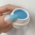 Professional blue blooming nail gel polish for gradient art effects, color shade N.14 - No.14