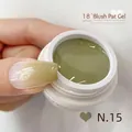Professional matcha green gradient nail gel polish N.15 for creative artistic nail designs. - No.15