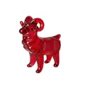 Elegante statuetta di capra zodiacale in cristallo rosso traslucido decoro di lusso - Stile B Capra / 48x18x51mm / Rosso