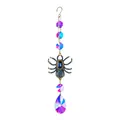 Acchiappasole a ragno in cristallo iridescente con strass blu per decorazione finestre - Ragno Blu / 19cm / Blu