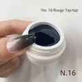Professional gradient nail gel polish in shade N.16 deep dark black gloss finish - No.16