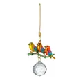Attrape-soleil en cristal oiseaux sur branche décoration suspendue pour voiture - Bijou de Sac Trois Oiseaux