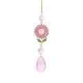 Attrape-soleil décoratif en tournesol de cristal rose pour voiture et fenêtre - Pendentif Tournesol (Rose)