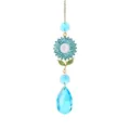 Attrape-soleil décoratif en cristal marguerite bleue avec pendentif en forme de larme. - Pendentif Tournesol (Bleu)
