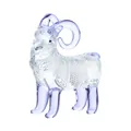 Elegante statuetta di ariete in cristallo sfumato viola ornamento di lusso per la casa - Stile C Capra / 47.5x19.5x56.5mm / Viola cristallo