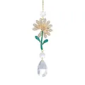 Attrape-soleil étincelant en cristal marguerite avec pendentif goutte pour voiture ou maison - Pendentif Marguerite (Transparent)