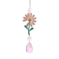 Attrape-soleil artisanal en cristal marguerite avec un élégant pendentif goutte rose - Pendentif Marguerite (Rose)