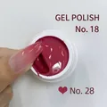 Deep berry red solid pudding gel nail polish SKU N.28 for professional gradient nail art - No.28