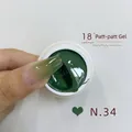 Professional dark green gradient nail stamping gel, color N.34, shown in white jar packaging - No.34