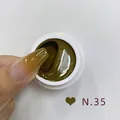 Professional nail art painting gel in olive green shade N.35 for salon gradient effects - No.35