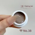 Professional nail stamping gel in nude brown shade N.38 for gradient art designs - No.38
