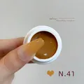 High saturation nail pudding gel for gradient art in caramel brown shade N.41 color - No.41