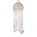 Decorative crystal suncatcher wind chime with AB color beads for garden hanging display - 150 Lampshade Style (LSGJ240) / Approx. 48cm
