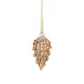 Elegant gold glass pinecone Christmas tree ornament decoration with hanging string - Pine Cone - Medium 6.5*3.2CM