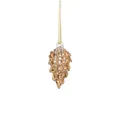 Elegant golden glass pinecone Christmas ornament for tree decoration with gold string - Pine Cone - Small 6*2.8CM