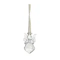 Exquisite clear faceted crystal angel Christmas tree hanging ornament with golden string - Angel (LSDZ307) / 35x63mm / Clear