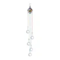 Seven chakras crystal suncatcher with five faceted glass balls and colorful chains - Meditation Chakra Style