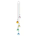 Handcrafted rainbow crystal suncatcher wind chime with five colorful balls and chains - Earring Style-Colorful Balls