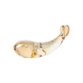Elegante figura de ballena de cristal ámbar con un acabado suave para decoración - 90 Ballena / 90*41*27mm / Champaña