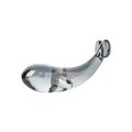 Figura de ballena de cristal gris humo con un diseño minimalista y artístico moderno - 90 Ballena / 90*41*27mm / Gris humo