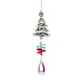 Elegant Christmas tree crystal suncatcher hanging ornament for garden or home decor - Large Christmas Tree Pendant / Total Length 37cm