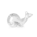 Figura de ballena de cristal transparente con diseño de dibujos animados redondeado - Ballena / 64*36*33mm / Transparente