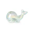 Figura de ballena de cristal iridiscente con acabado de perla holográfica para escritorio - Ballena / 64*36*33mm / Blanco AB