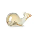 Elegante figura de ballena de cristal traslúcido en oro ámbar para decorar mesa - Ballena / 64*36*33mm / Champaña