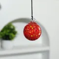 Bola de cristal moteada roja colgante para decoración de jardín y árbol de Navidad - Bola-Rojo Diámetro 6cm