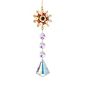 Sparkling snowflake crystal suncatcher pendant with iridescent prism beads for garden decor - Snowflake Pendant (30mm Diamond Ball)