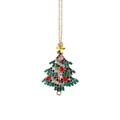 Pendentif luxueux en forme de sapin de Noël avec cristaux colorés et étoile dorée - Pendentif Arbre de Noël