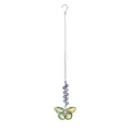 Handmade crystal butterfly suncatcher hanging ornament with iridescent prism beads - Crystal Butterfly - Enchanting Purple / Approx 28.5CM 21g