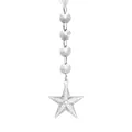 Elegant clear acrylic star ornament for Christmas tree and suncatcher hanging decor - Pentagram / 48mm/9.5g
