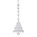 Elegant clear acrylic Christmas tree hanging ornament with faceted crystal-like beads - Christmas Tree / 118mm/21.5g