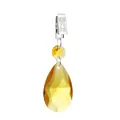 Yellow glass teardrop tablecloth weight clip for dining table decoration and fabric fixing - Gold