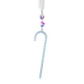 Iridescent acrylic candy cane hanging ornament with beads for Christmas tree decor - AB Iridescent Candy Cane