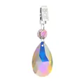 Iridescent teardrop crystal glass tablecloth clip for dining room table decoration - AB Color