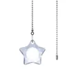 Fächerförmiger Stern-Anhänger aus Kristall als Kettenverlängerung für Deckenventilatoren - Pentagramm-Zugkette / 45Transparent Ca. 56mm (41g) / Transparent