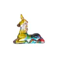 Exquisite handcrafted rainbow crystal unicorn figurine for elegant desktop and home decor - Sitting Unicorn With Horn (Multicolor)