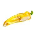Realistisches gelbes Kristall-Chili-Ornament für Tischdekoration zu Hause - Chili-Form / 93x30mm / Gelb