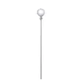 Decoratieve metalen tuinstok met gefacetteerde kristallen glazen bol - Transparante Bol (33cm) / Enkele Verpakking
