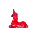 Exquisite transparent red crystal unicorn animal figurine desktop ornament home decoration - Sitting Unicorn With Horn (Ruby Red)