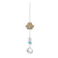 Elegant crystal suncatcher hanging ornament with golden rhinestone dog paw and beads - Rhinestone Paw - Ball Pendant / Length 40cm