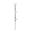 Asta decorativa da giardino con sfera di cristallo rosa e perline di vetro colorate miste - Sfera di Perline Multicolore (Tipo B) / Rosa