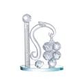 Elegant clear crystal grape tree figurine ornament with faceted beads and circular glass base - Grape Tree With Base - Small / 95x125mm